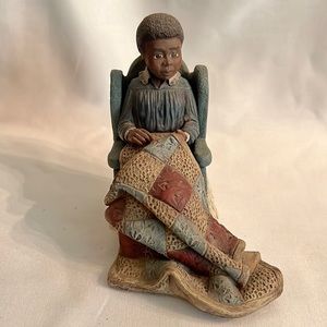 Sarah’s Attic Hattie Sitting on Chair Quilting. Dated 1990, Numbered 317/6000.